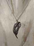 Memorial Silver Feather Ash Necklace