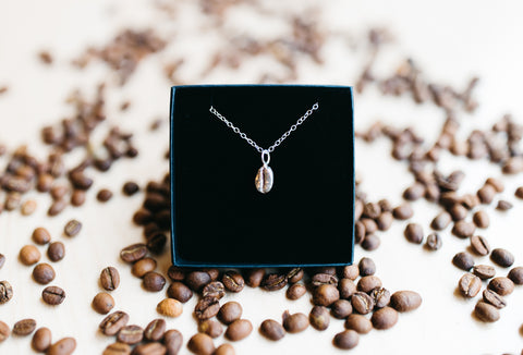 Sterling Silver Colombian Coffee Bean Necklace
