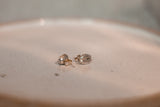 opposing each other is a pair of coffee bean earrings in sterling silver